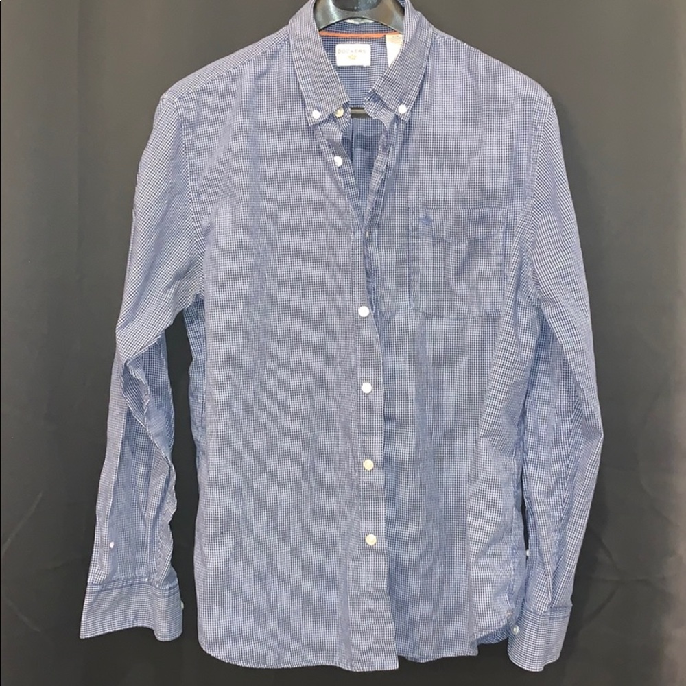 Dockers Blue and White Check Button Up Shirt